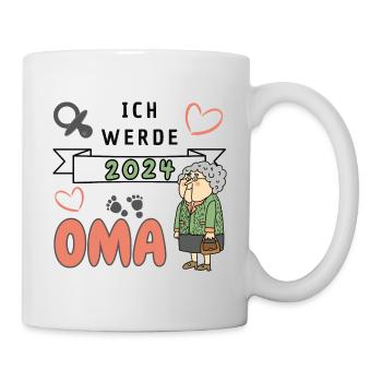 Ich werde 2024 Oma - Tasse - Weiß - Rechts