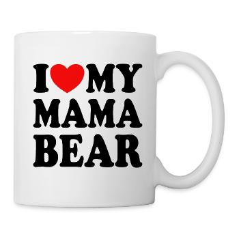 J'aime Ma Maman Ours - J'adore Ma Maman Ours - Mug blanc - blanc - Droite