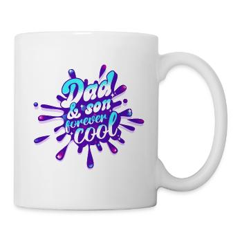 Vater und Sohn für immer cool Vatertag - Tasse - Weiß - Rechts