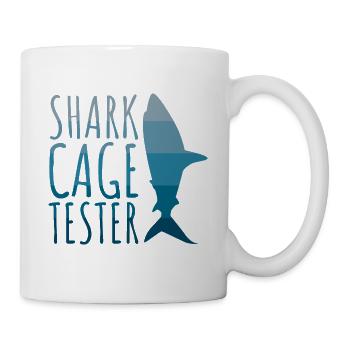 Shark Cage Tester - Tasse - Weiß - Rechts