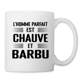 Barbu Chauve Homme Parfait Humour Cadeau - Mug blanc - blanc - Droite