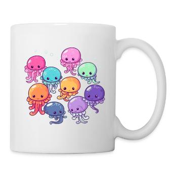 Qualle Schwarm Sea Beach Meduse Marine Diver - Tasse - Weiß - Rechts