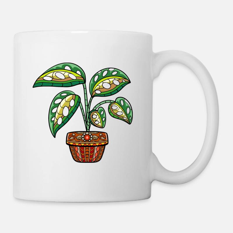 Monstera Adansonii Variegata Variegated Plant - Tasse - Weiß