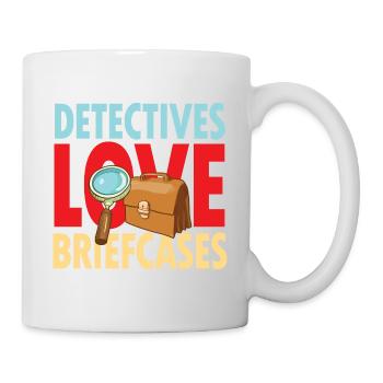 Detectives Love Briefcases - Tasse - Weiß - Rechts