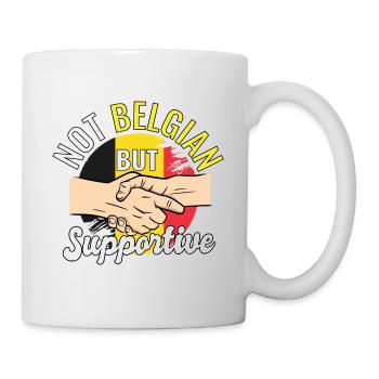 Not Belgian But Supportive Country Travel Belgium - Mug - white - Right