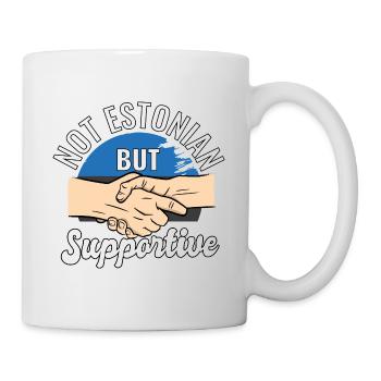 Not Estonian But Supportive Country Traveler - Mug - white - Right