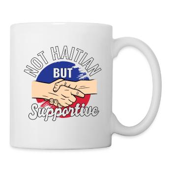 Pas haïtien mais un voyageur de campagne solidaire Haïti - Mug blanc - blanc - Droite