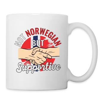 Not Norwegian But Supportive Country Traveler - Mug - white - Right