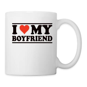 J’aime mon petit ami - ich liebe meinen Freund - Mug blanc - blanc - Droite