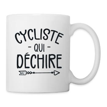 Cycliste Qui Déchire - Mug blanc - blanc - Droite