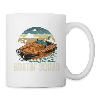 Bateau à moteur équipage Ponton Boatin Squad Lake Life - Mug blanc - blanc - Droite
