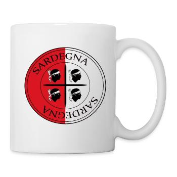 Sardinien, Sardegna, Logo - Tasse - Weiß - Rechts