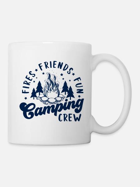 Fires Friends Fun Camping Crew - Mug - white