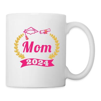 Fête de remise des diplômes de la classe de maman senior de 2024 fière - Mug blanc - blanc - Droite