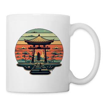 Japanischer Tempel - Tasse - Weiß - Rechts