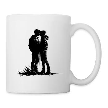 Two boys kissing - Tasse - Weiß - Rechts