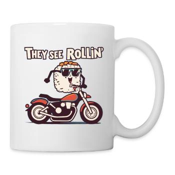 Motorrad - Tasse - Weiß - Rechts