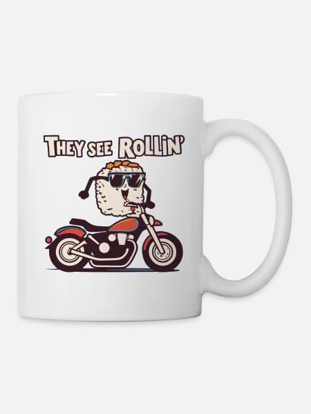 Motorrad - Tasse - Weiß