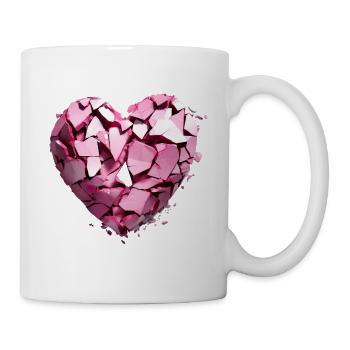 Valentinstag Herz Liebe Liebesbeweis Gefühle - Tasse - Weiß - Rechts