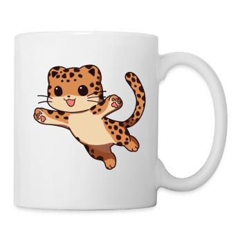 Léopard volant - Mug blanc - blanc - Droite