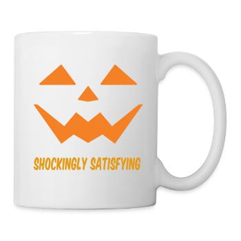 Halloween Kürbis Jack O Laterne gruselige Kürbisse - Tasse - Weiß - Rechts