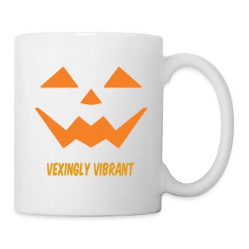Halloween Kürbis Jack O Laterne gruselige Kürbisse - Tasse - Weiß - Rechts