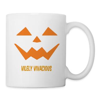 Halloween Kürbis Jack O Laterne gruselige Kürbisse - Tasse - Weiß - Rechts
