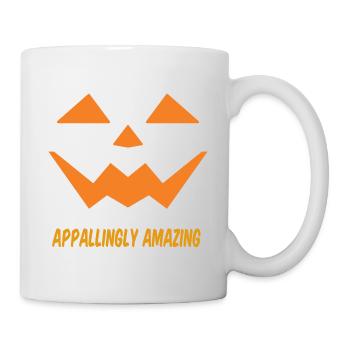Halloween Kürbis Jack O Laterne gruselige Kürbisse - Tasse - Weiß - Rechts