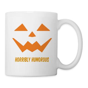 Halloween Kürbis Jack O Laterne gruselige Kürbisse - Tasse - Weiß - Rechts