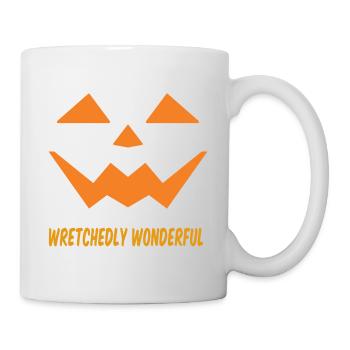 Halloween Kürbis Jack O Laterne gruselige Kürbisse - Tasse - Weiß - Rechts