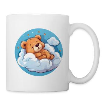 Niedlicher Bär Schlafen Bärchen für Kinder und - Tasse - Weiß - Rechts