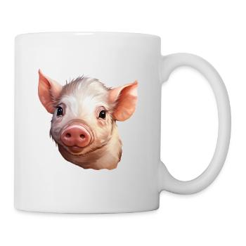Schweinchen - Tasse - Weiß - Rechts
