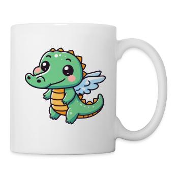 Cute Crocodile Angel Wings - Mug - white - Right
