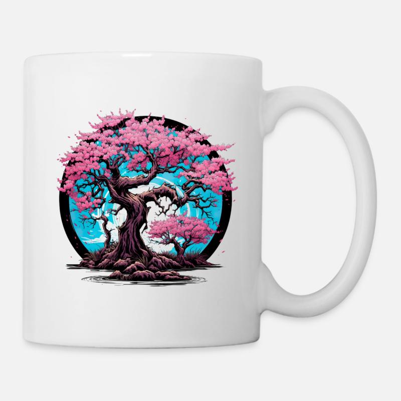 Bonsai Baum Bonsaischale Japanischer Baum - Tasse - Weiß