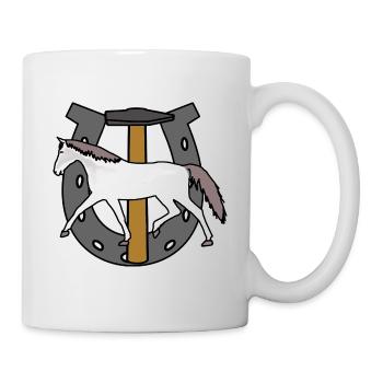 Berufe Hufschmied Hufeisen Schmied Pferd Job Beruf - Tasse - Weiß - Rechts