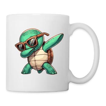 Turtle dab dancing dabbing - Mug - white - Right