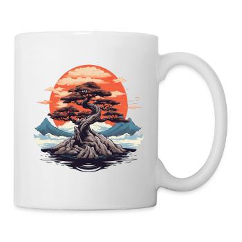 Bonsai Baum Bonsaischale Japanischer Baum - Tasse - Weiß - Rechts