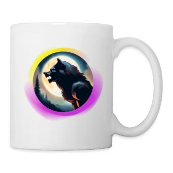 Werwolf liebt den Mond - Tasse - Weiß - Rechts