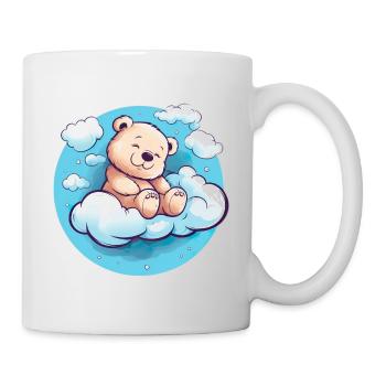 Niedlicher Bär Schlafen Wolken für Kinder - Tasse - Weiß - Rechts