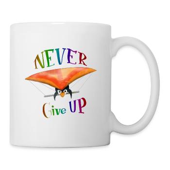 Never give up - Mug - white - Right