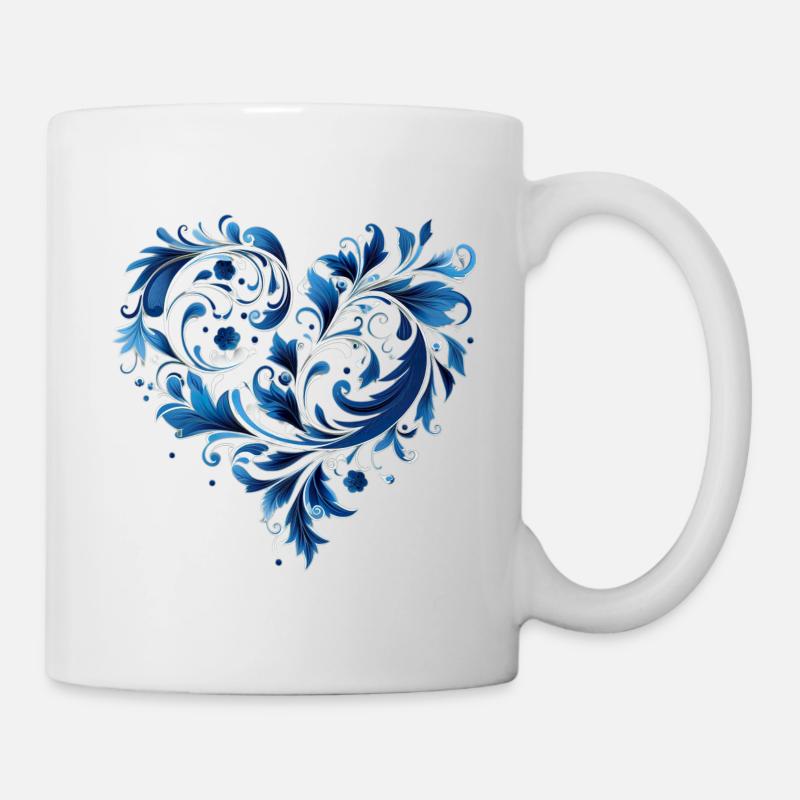 Kunst Herz Liebe Liebesbeweis Gefühle - Tasse - Weiß
