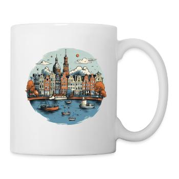 Amsterdam Skyline Holiday Design - Mug - white - Right