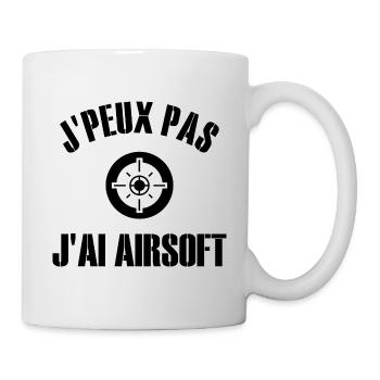 Je Peux Pas J'Ai Airsoft Humour Airsofteur - Mug blanc - blanc - Droite