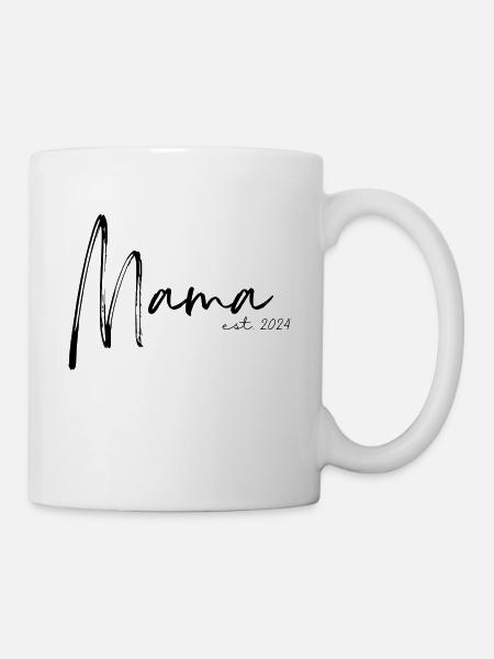 Mama seit 2024 / frisch gebackene Mama - Tasse - Weiß