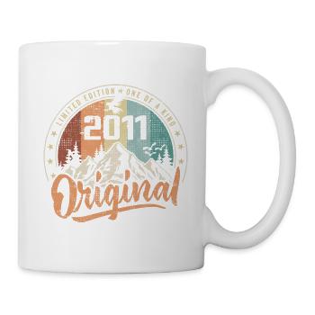 Original 2011 Rétro Cadeau Anniversaire Né En 2011 - Mug blanc - blanc - Droite