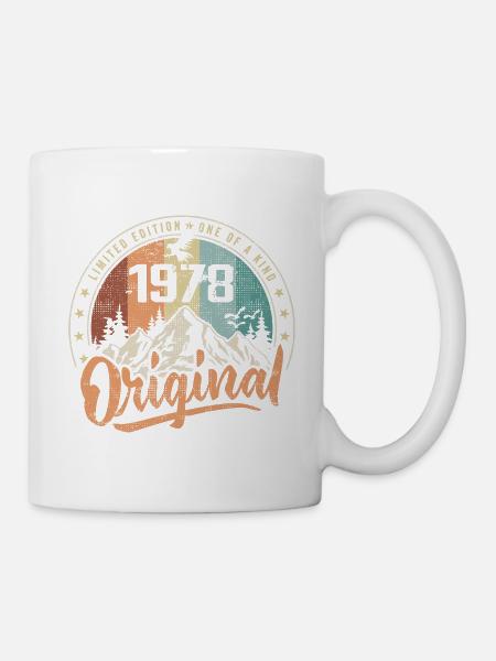 Original 1978 Retro Geburtstagsgeschenk Jahrgang 1978 - Tasse - Weiß
