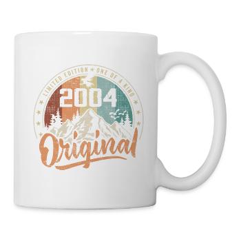 Original 2004 Retro Geburtstagsgeschenk Geboren im Jahr 2004 - Tasse - Weiß - Rechts