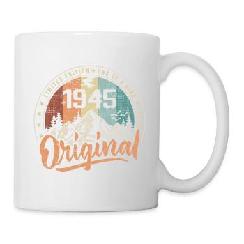 Original 1945 Retro Geburtstagsgeschenk Geboren 1945 - Tasse - Weiß - Rechts