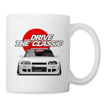 GTR R34 Skyline Drift car JDM classic car - Tasse - Weiß - Rechts