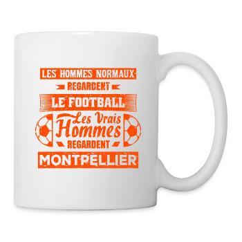 les vrais hommes regardent MONTPELLIER fans club - Mug blanc - blanc - Droite